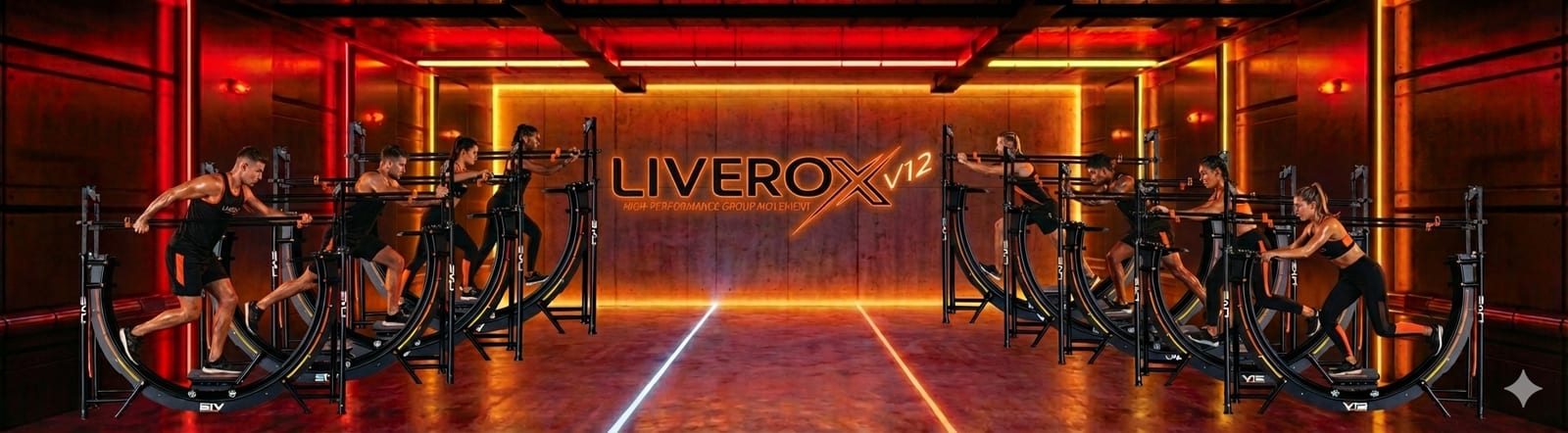 LIVEROX V12 — treino de alta performance em grupo